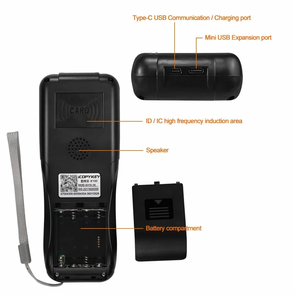 Czytnik kart RFID Writer duplikator pełnej częstotliwości ID/IC z bezpłatnym oprogramowaniem, aplikacja na smartfon, dekodowanie, symulacja NFC do kopiowania kart kontroli dostępu