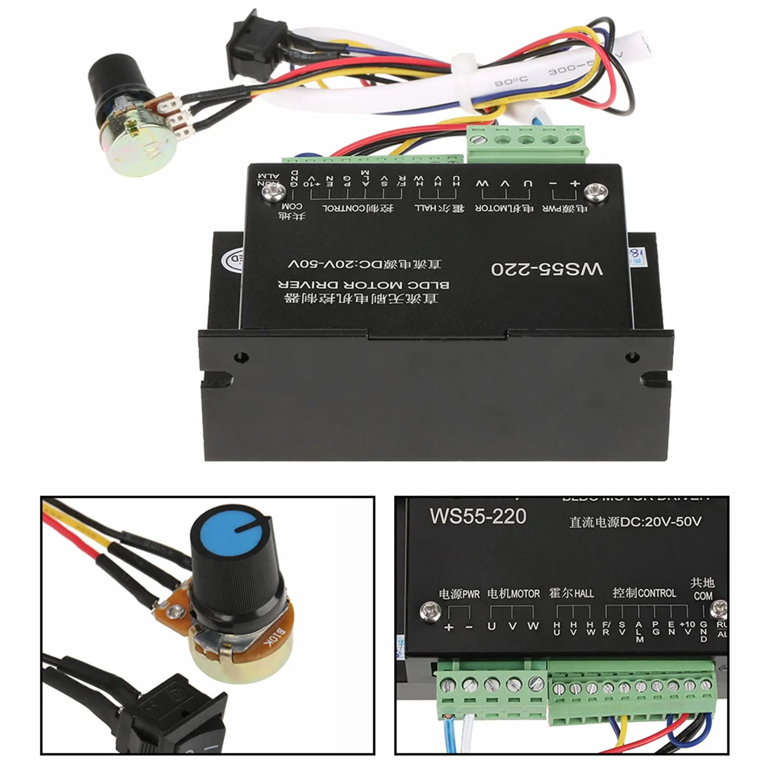 Sterownik Silnika BLDC 48V 500W Regulator Prędkości dla CNC Bezszczotkowego Wrzeciona 3-Fazowy Wysokiej Mocy