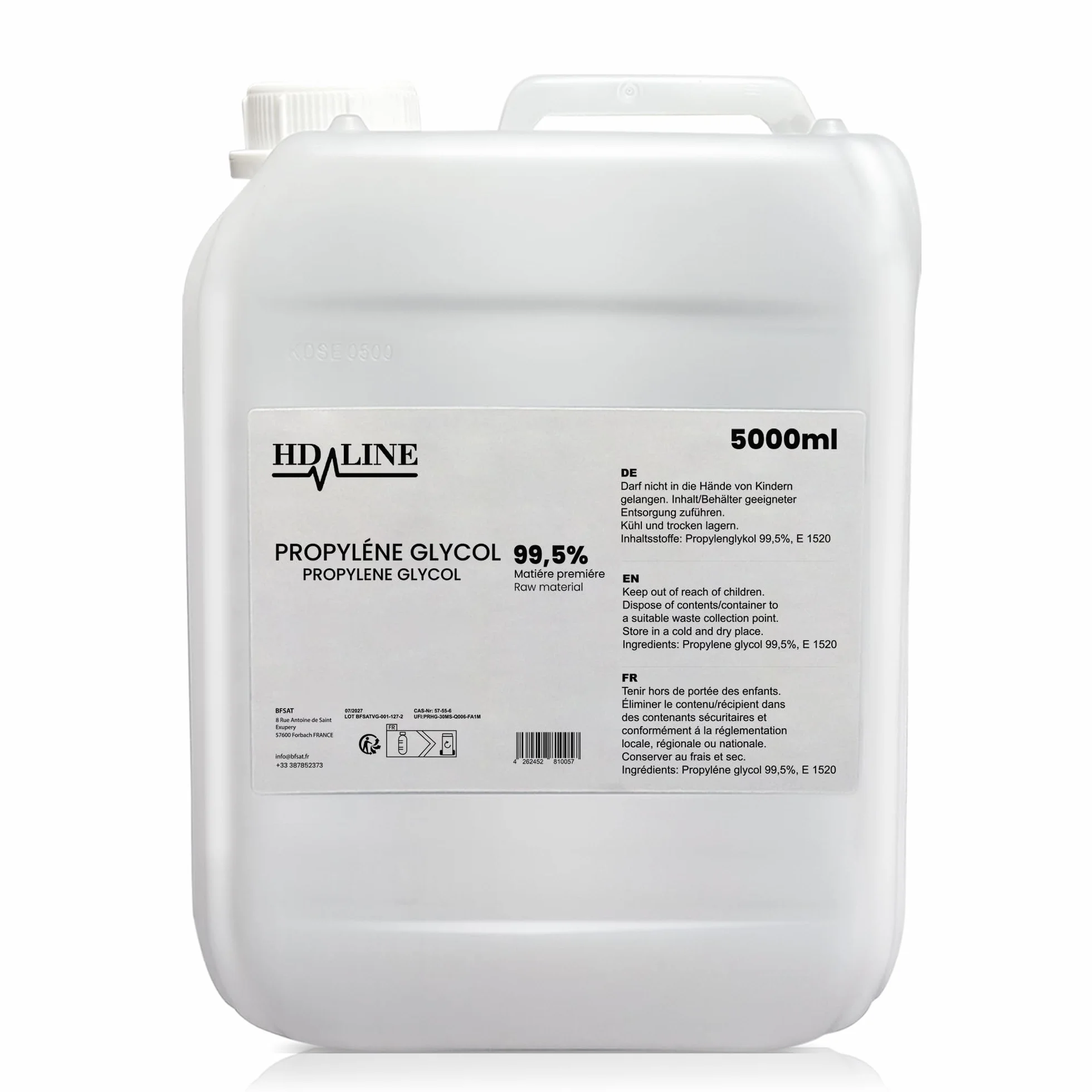 Hd-Line E1520 4260414640051 Glikol Propylenowy, Przezroczysty, 5000 ml