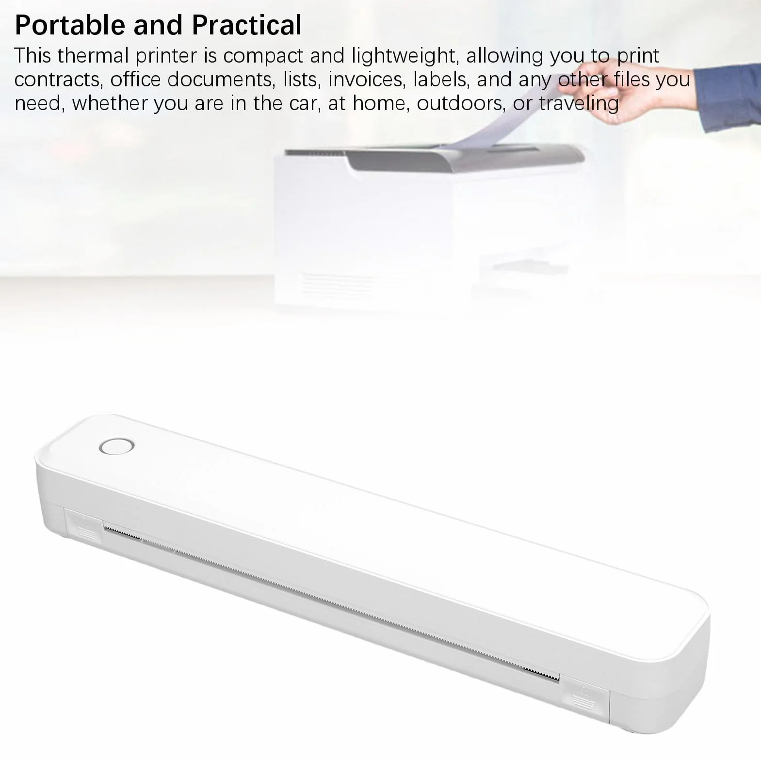 Drukarka Termiczna Przenośna 203DPI A4 A5 USB-C 2600mAh Bezatramentowa