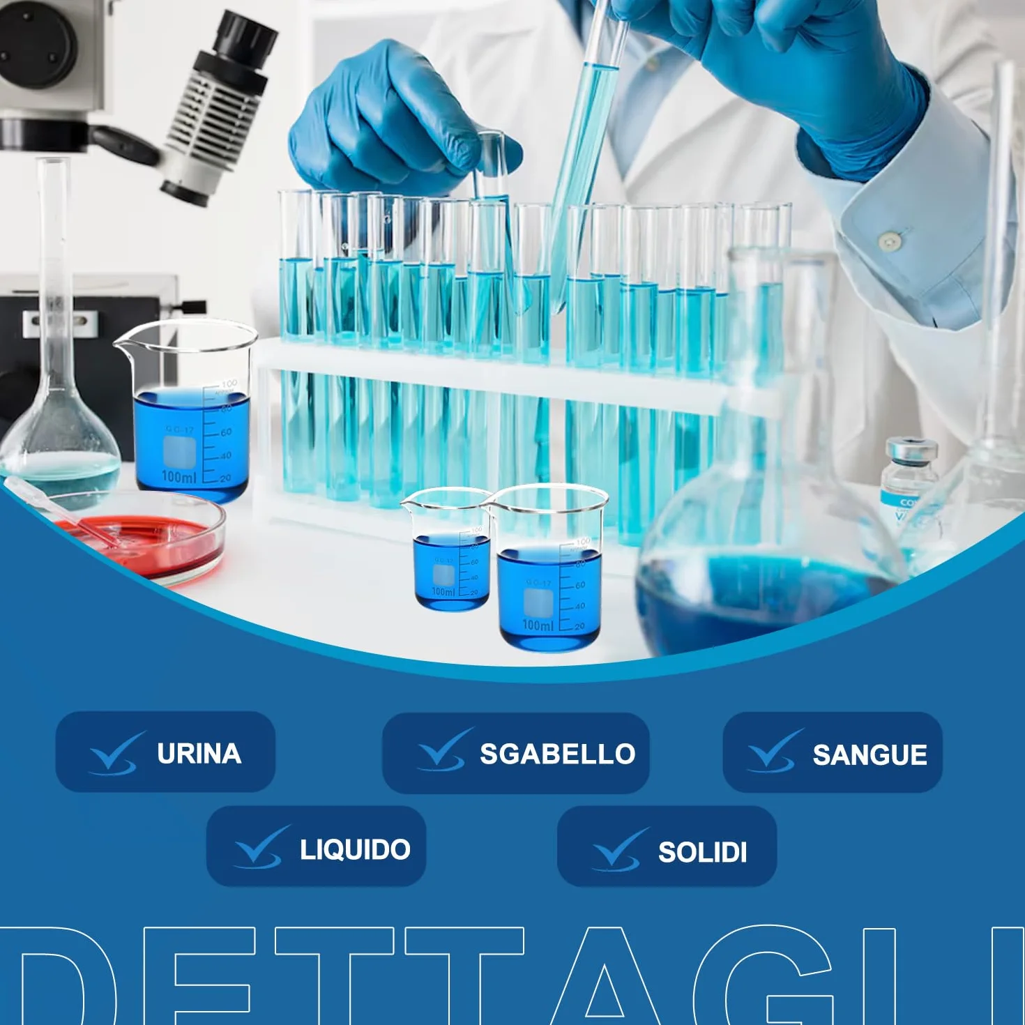 Miarka ze szkła borokrzemowego 100 ml 50 ml 25 ml 10 ml 5 ml Beker Graduate do laboratorium