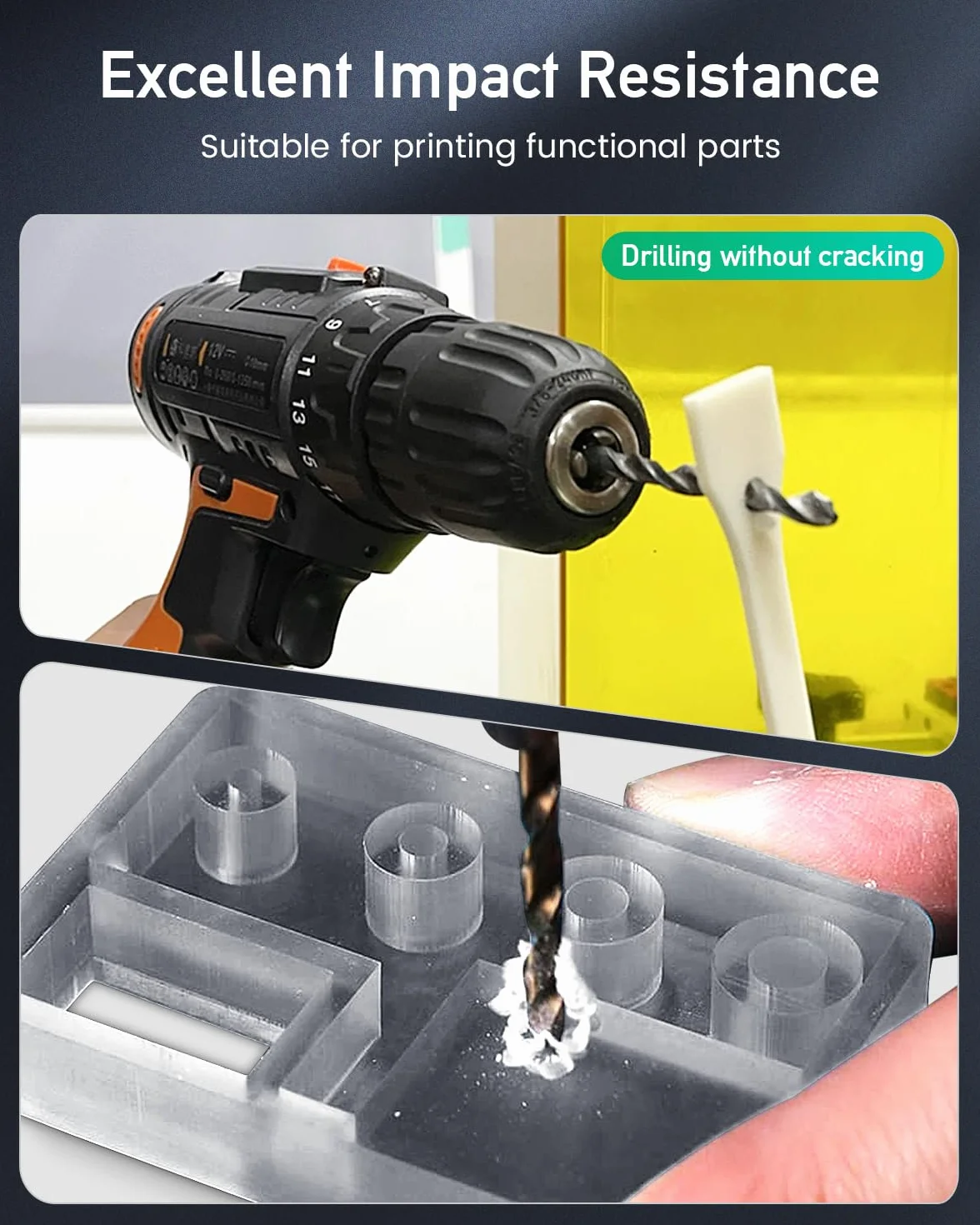 SUNLU ABS-Like żywica fotopolimerowa 2 kg 405 nm UV do drukarki 3D LCD/DLP/SLA szara