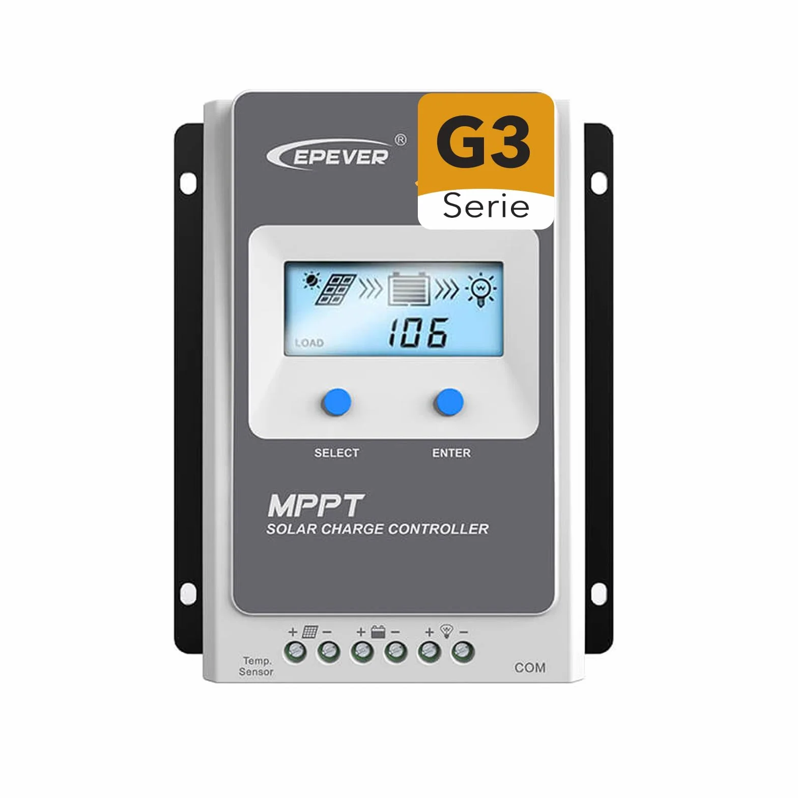EPEVER® MPPT Tracer-AN G3 – Tracer3210AN G3 Regulator Ładowania, 30A, 12/24VDC auto work, PV 100V, Wyświetlacz LCD, Wspólne uziemienie ujemne