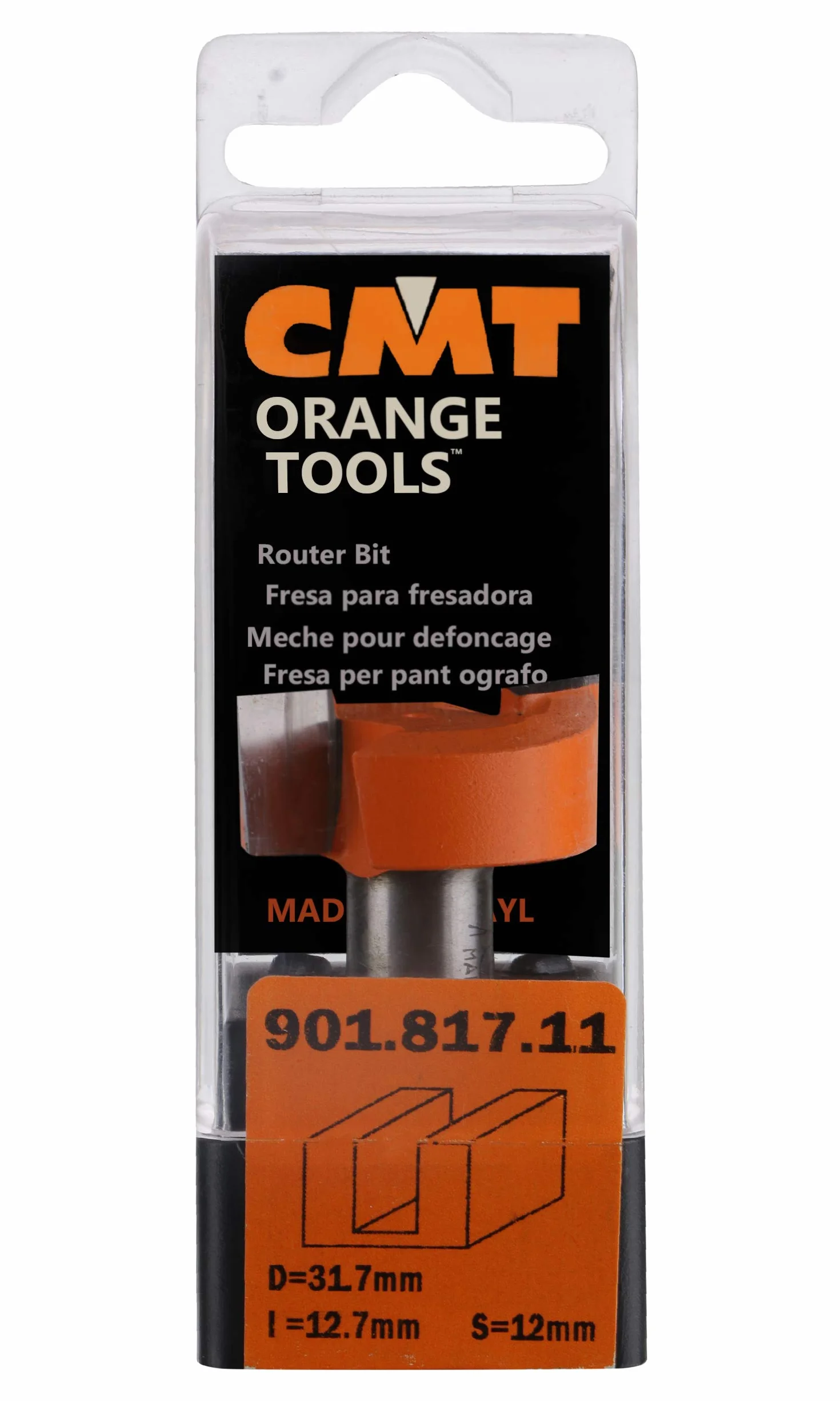 CMT Orange Tools Frez rowkowy HM S 8 D 19 x 19 mm
