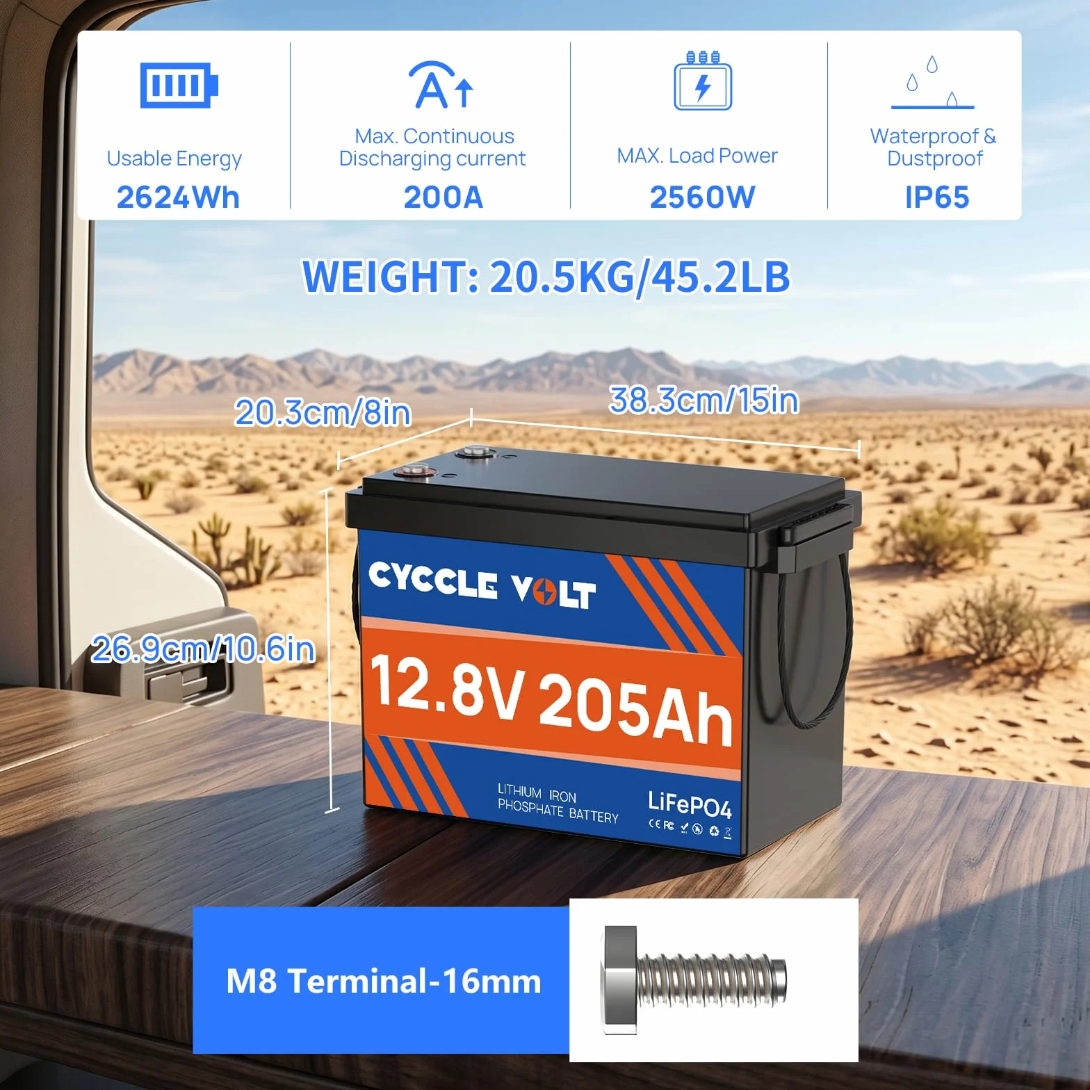 Bateria 12V 200Ah LiFePO4, bateria litowa 200A Bluetooth BMS z 8000+ cykli, maksymalna moc 2560W, idealna do kamperów, silników trollingowych, magazynowania energii w domu