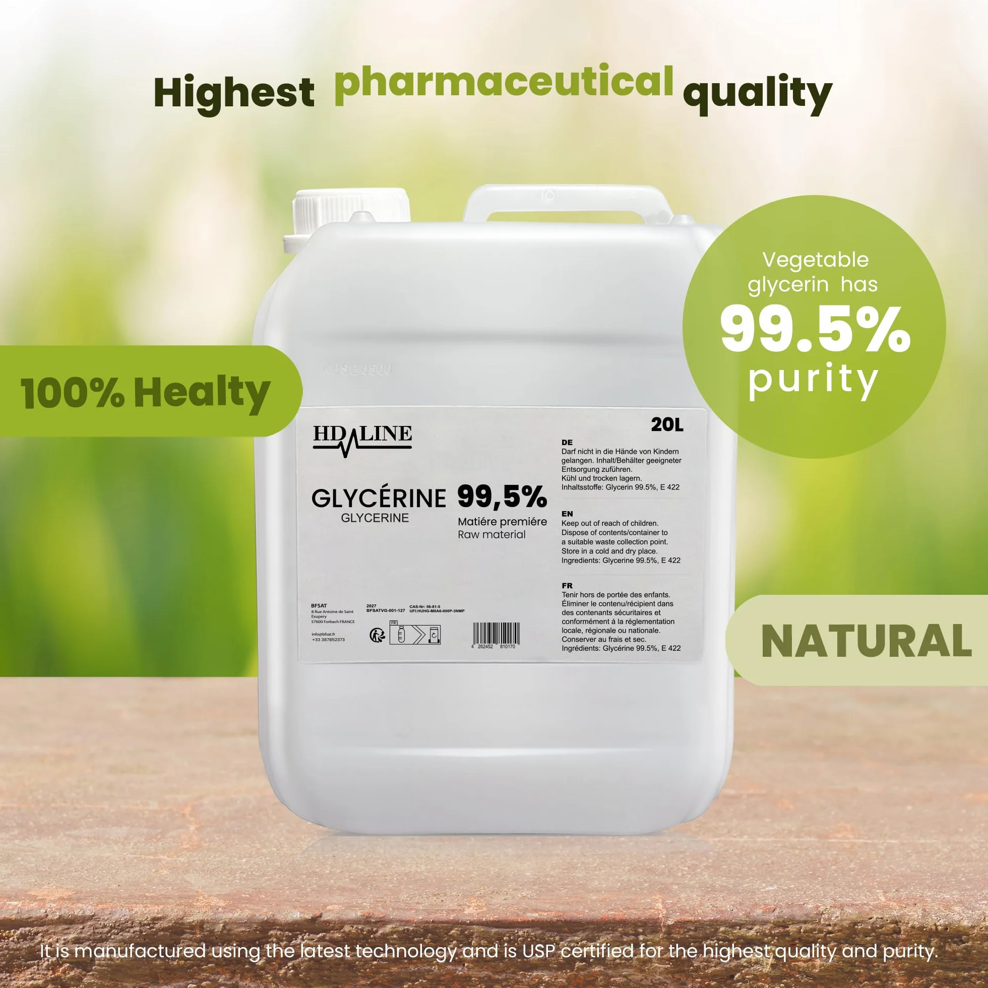 Hd-Line Gliceryna 99,5% Przezroczysty 20 l