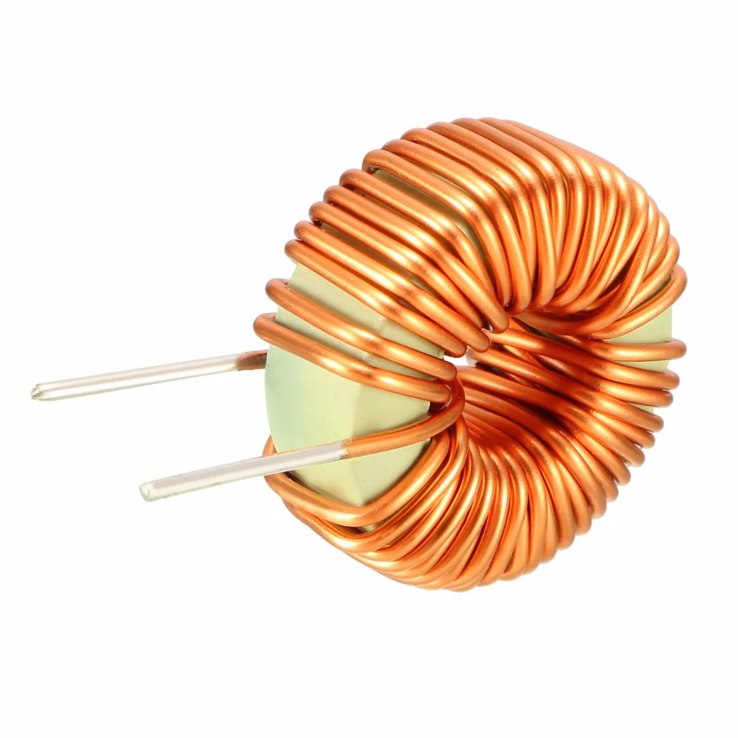 sourcing map 10Pcs Pozioma Toroid Magnetic Induktor 100uH 3ACoil