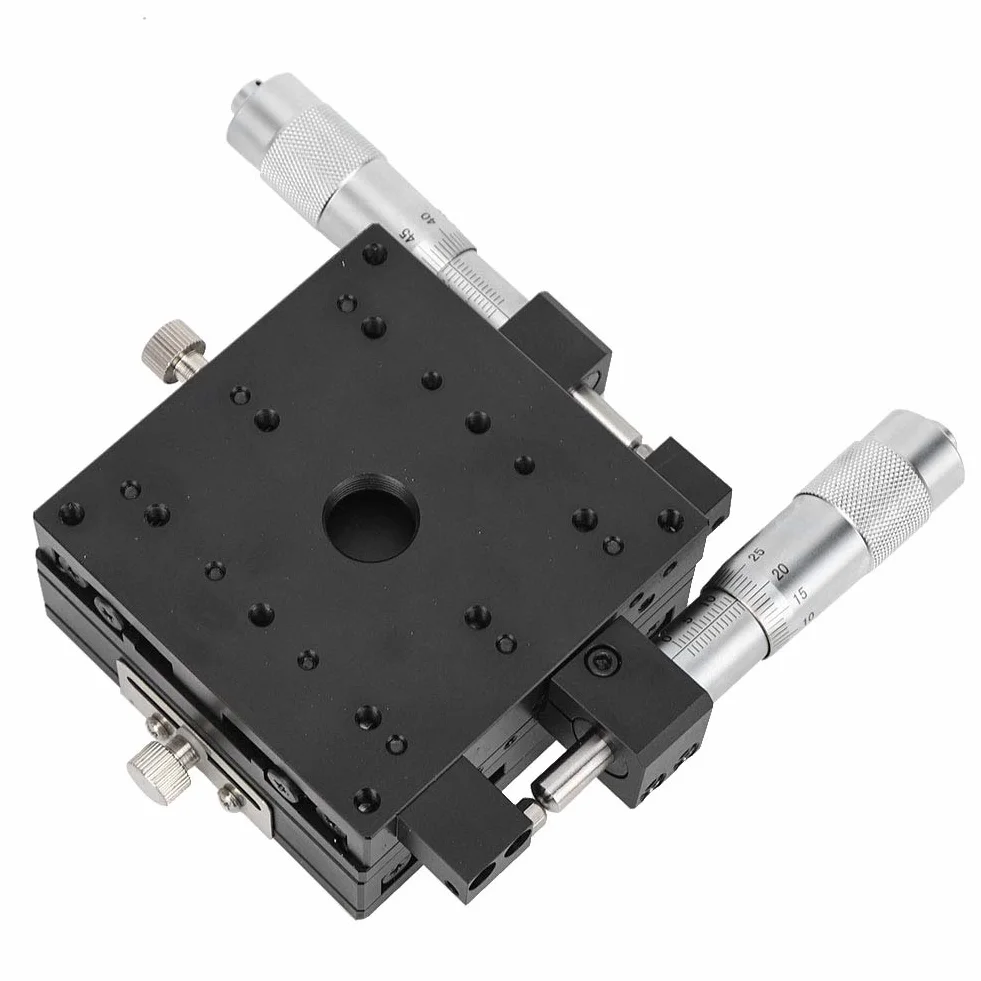 Ręczny etap liniowy 80 x 80 x 40 mm SEMY80-AS Mikrometryczna platforma do przycinania