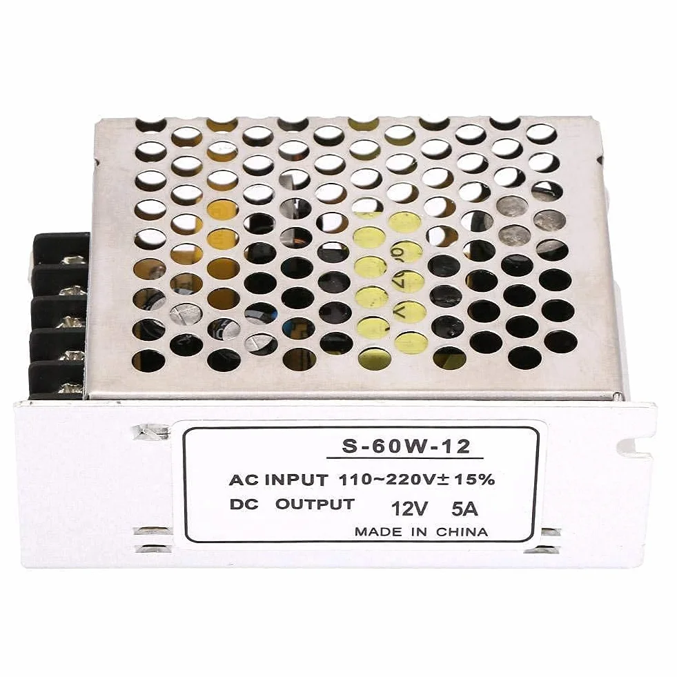 Zasilacz impulsowy 5A 12V AC/DC Regulowany 60W do LED