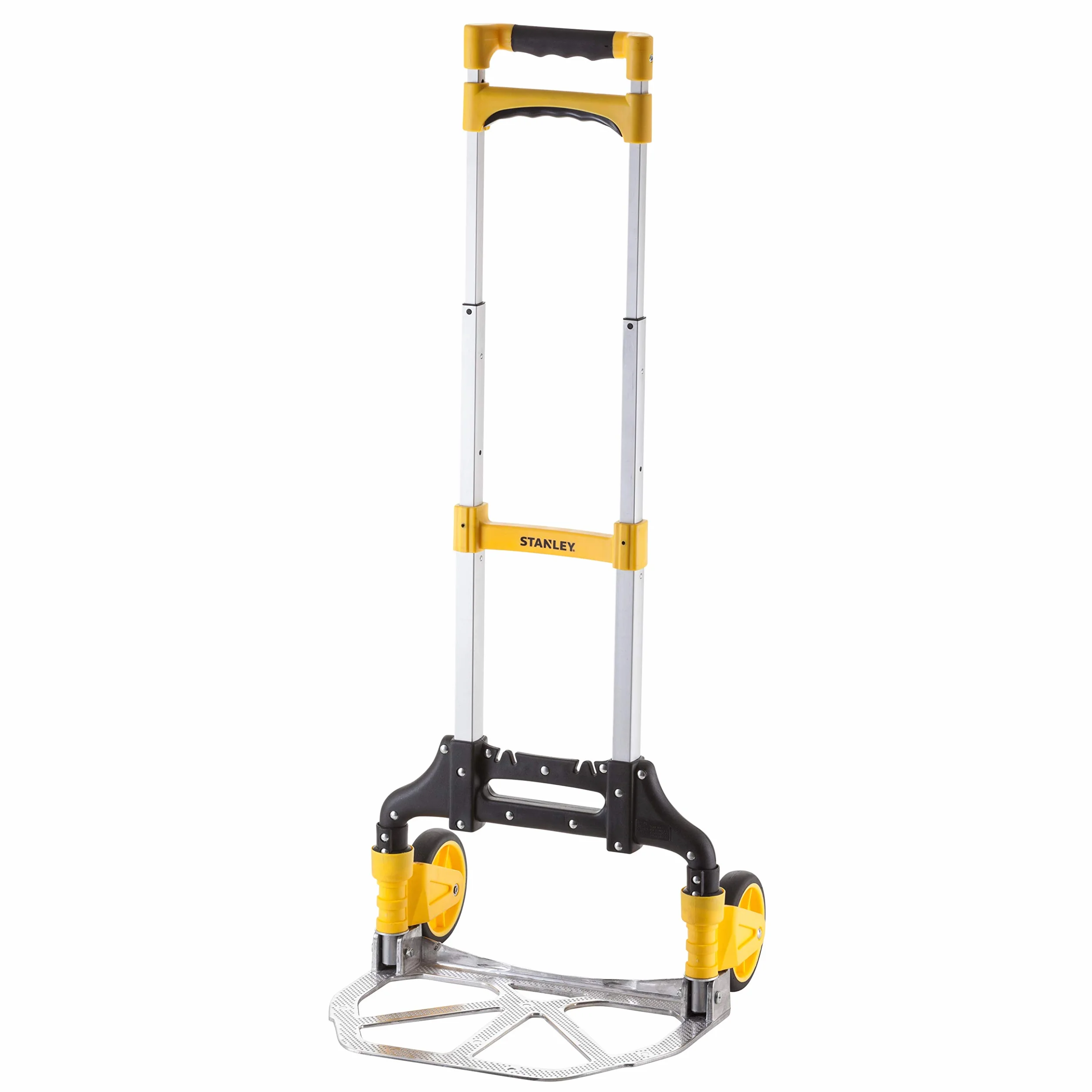 STANLEY Składany wózek transportowy, nośność 70 kg, SXWTD-FT516, wymiary powierzchni ładunkowej 39 x 28 cm, w zestawie elastyczny pas mocujący, zajmuje mało miejsca podczas przechowywania,
