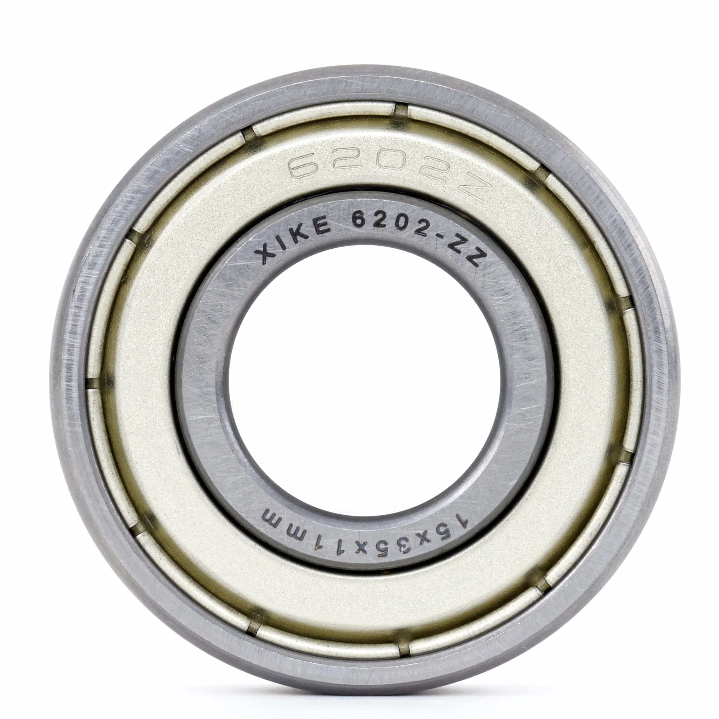 XiKe 2 szt 6202 ZZ Łożyska kulkowe 15x35x11mm Metal uszczelnione 6202ZZ Stal chromowa łożyska kulkowe zwykłe.