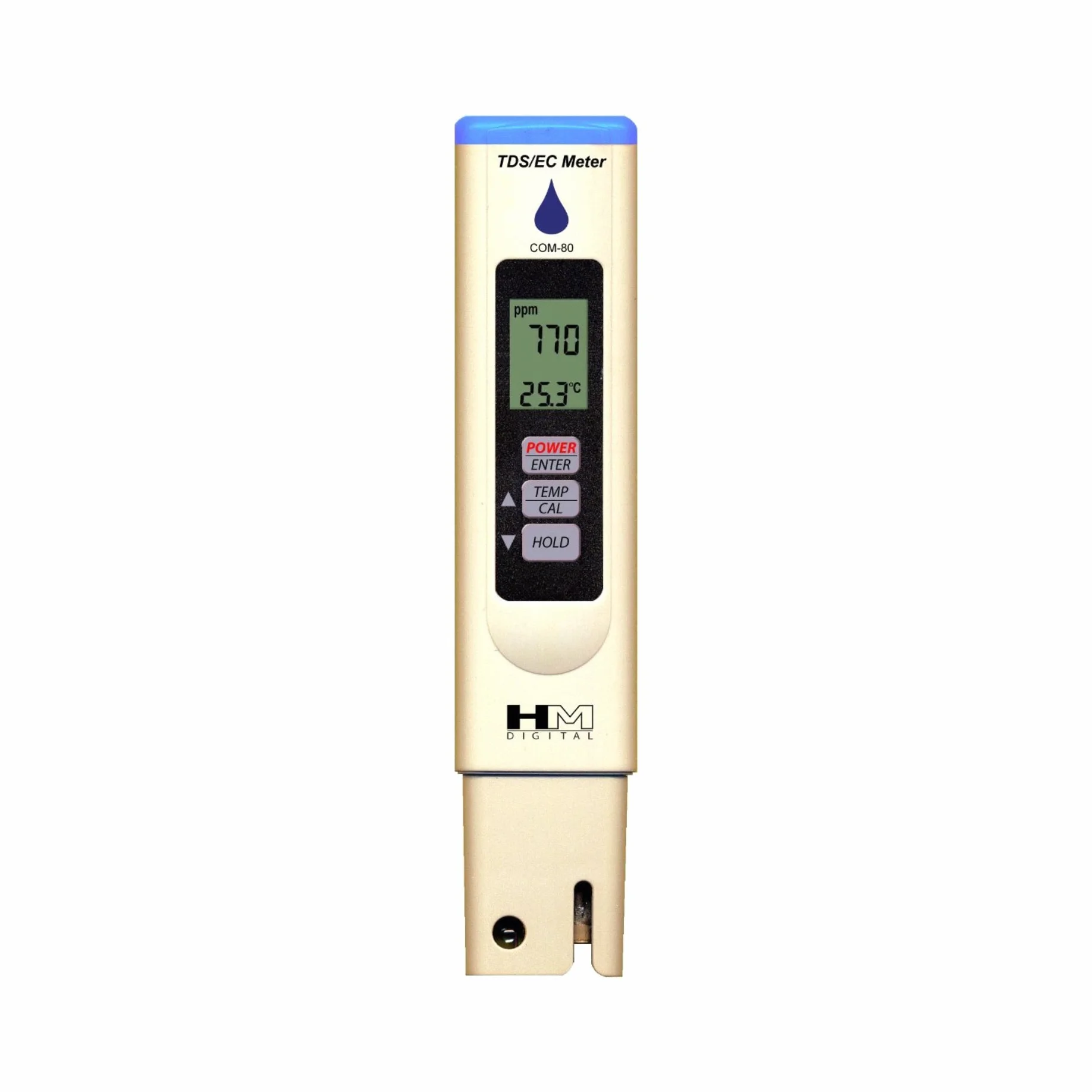 HM Digital COM-80 przewodzenie elektryczne (EC) i tester wody rozpuszczonych ciał stałych, zakres 0-5000 ppm TDS, rozdzielczość 1 ppm , dokładność odczytu 2%