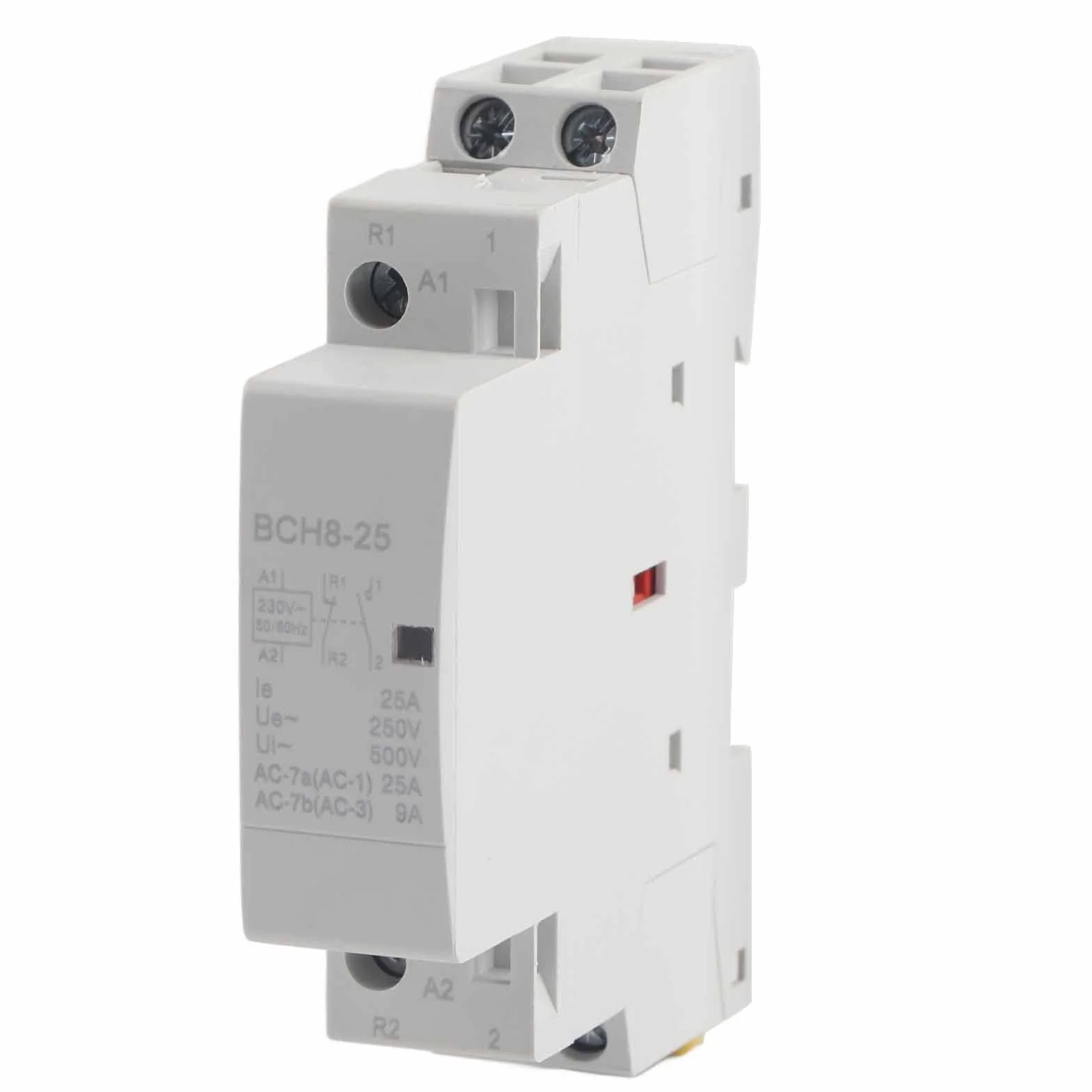 Stycznik AC 2P 25A 220V/230V 1NO 1NC 50/60Hz na szynę DIN